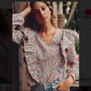 Stella &Suzie Frill Sleeve Blouse